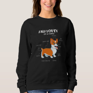 Anatomy Of A Corgi Dog Anatomy Corgi Dog Sweatshirt