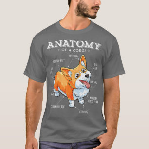 Anatomy of a Corgi, Funny Corgis Dog Puppy, Dog Lo T-Shirt