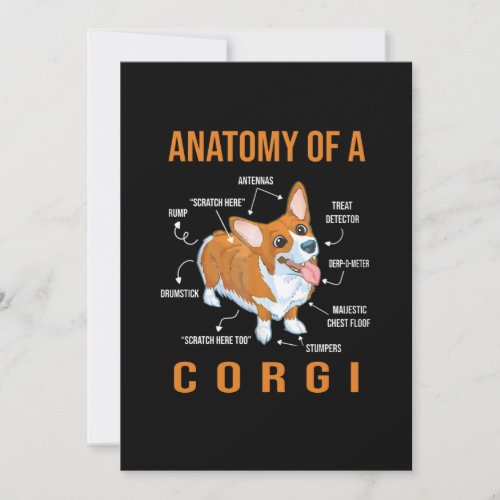 Anatomy of a Corgi Funny Dog Save The Date