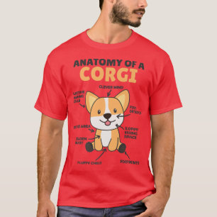 Anatomy Of A Corgi Sweet Dogs Funny Puppy Dog Corg T-Shirt