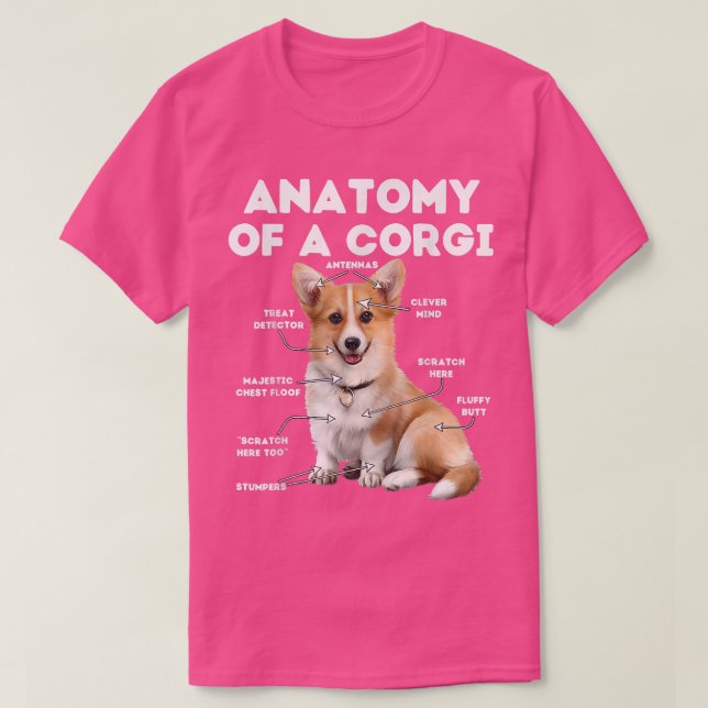 Anatomy of a CorgiFunny Corgi Dog Lover Tee  (Design Front)