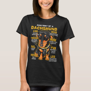 Anatomy Of A Dachshund For Wiener Dog T-Shirt