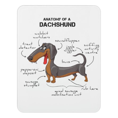 Anatomy Of A Dachshund _ Funny Dog Door Sign