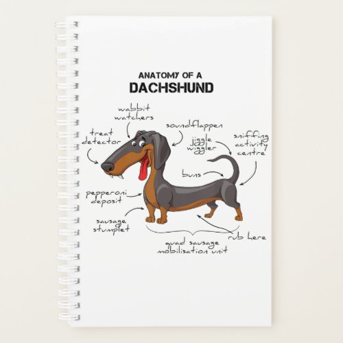 Anatomy Of A Dachshund _ Funny Dog Planner