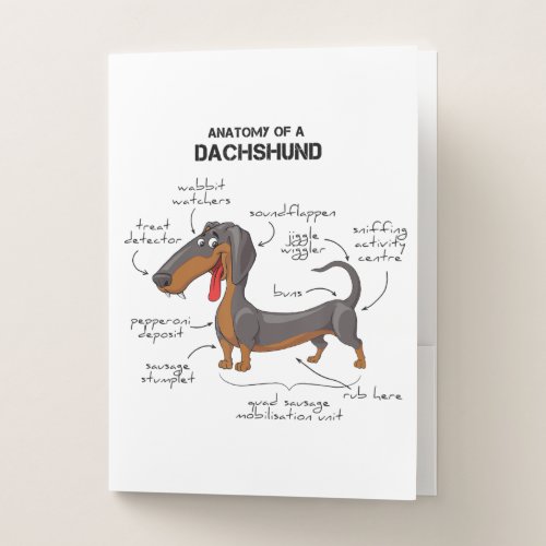 Anatomy Of A Dachshund _ Funny Dog Pocket Folder