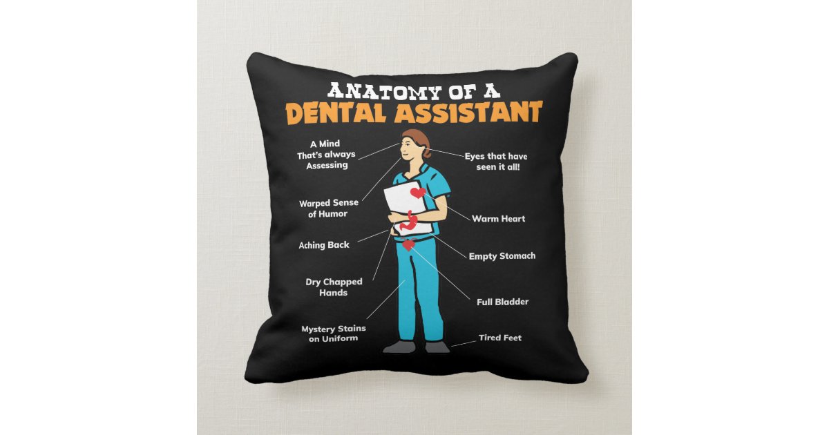 Dentist Gift Dental Squad Throw Pillow Multicolor 16x16 