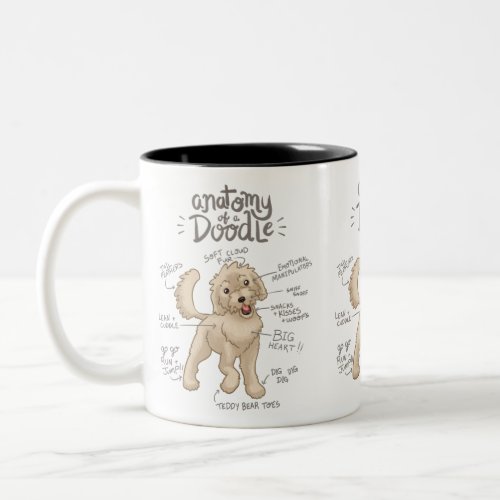 Anatomy of a Doodle Dog Two_Tone Coffee Mug