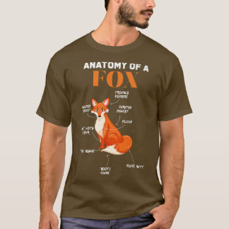 Anatomy Of A Fo Cute Funny Animal Wildlife Lovers T-Shirt
