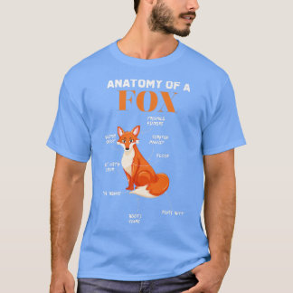 Anatomy Of A Fox Cute Funny Animal Wildlife Lovers T-Shirt