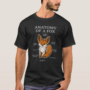 Anatomy Of A Fox Cute Sweet Carnivore Animal 2 T-Shirt