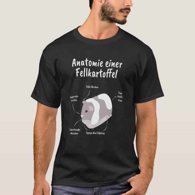 Anatomy Of A Fur Potato I Rodent Animal Guinea Pig T-Shirt (Front)