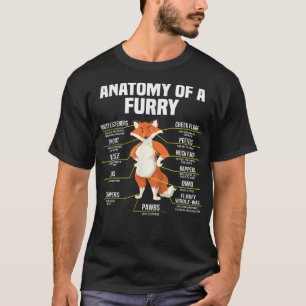 Anatomy Of A Furry Fandom Furries Cute Sweet Funny T-Shirt