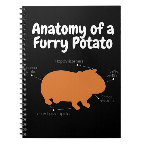 Anatomy Of A Furry Potato  Cute Guinea Pig Notebook