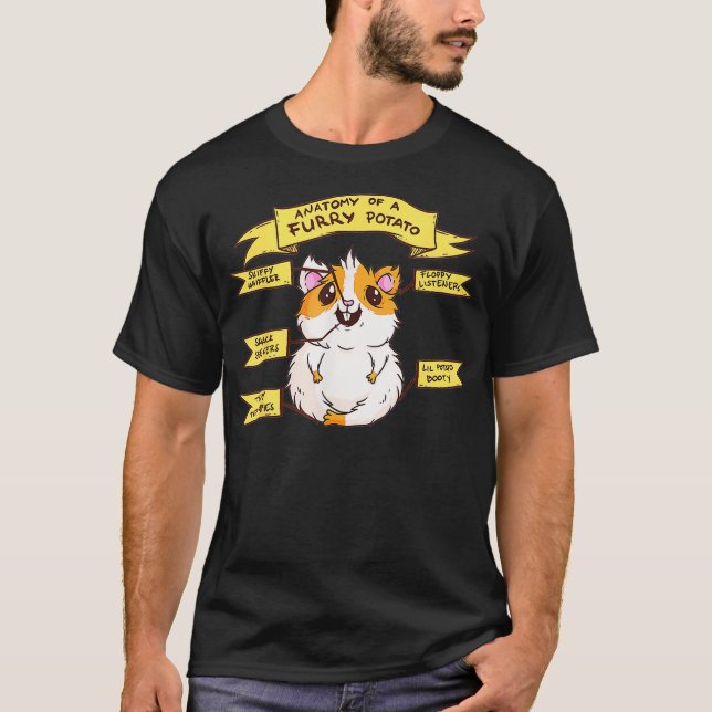 Anatomy Of A Furry Potato Funny Guinea Pig Lover G T-Shirt (Front)