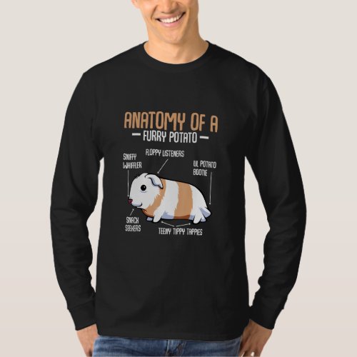Anatomy Of A Furry Potato Guinea Pig Household Pet T_Shirt