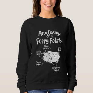 Anatomy of a Furry Potato Guinea Pig Sweatshirt
