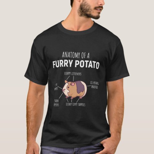 Anatomy Of A Furry Potato Guinea Pig T_Shirt
