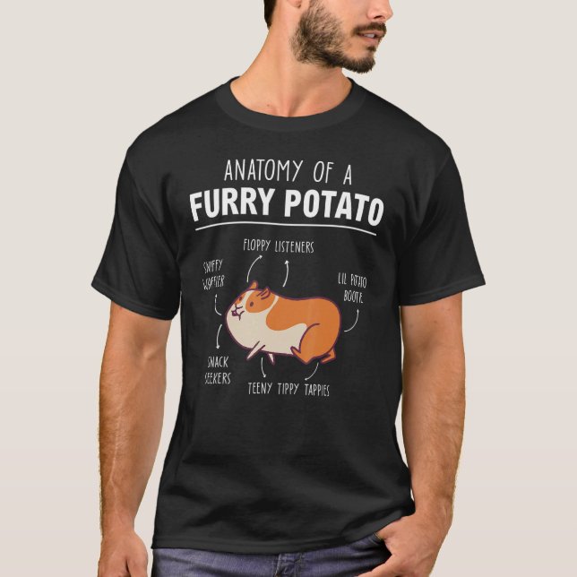 Anatomy Of A Furry Potato Outfit For Guinea Pig T-Shirt (Front)