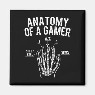 Anatomy Of A Gamer - Gaming Video Game Lover Conso Magnet