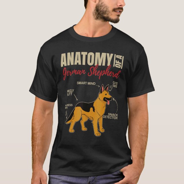 Anatomy Of A German Shepherd 1 T-Shirt (Front)