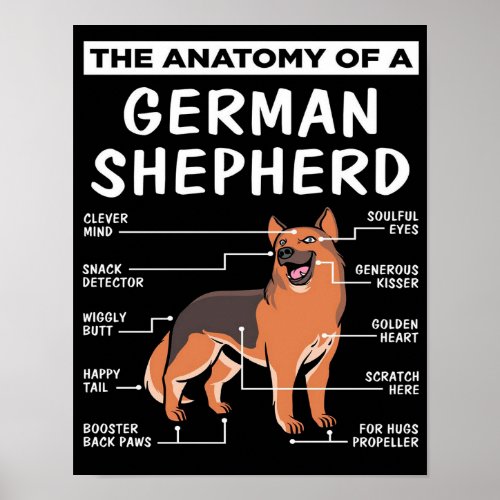 Anatomy Of A German Shepherd Dog Lover Poster