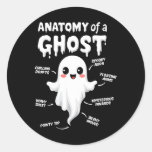 Anatomy Of A Ghost - Funny Halloween For Kids And  Classic Round Sticker