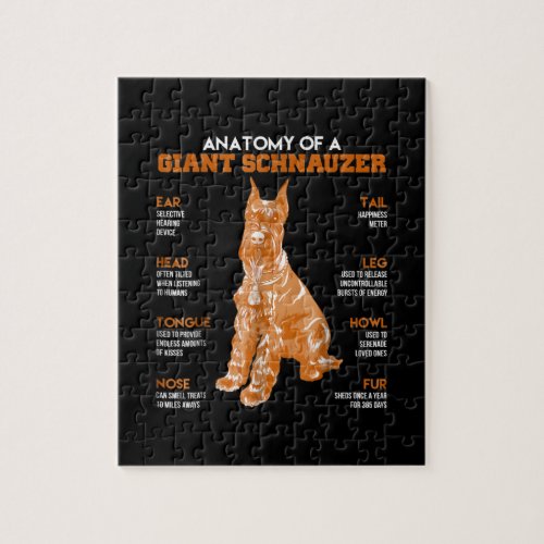 Anatomy Of A Giant Schnauzer Dogs Funny Gift Jigsaw Puzzle