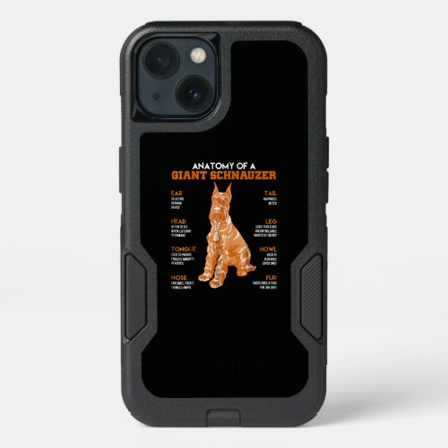 Anatomy Of A Giant Schnauzer Dogs Funny Gift iPhone 13 Case
