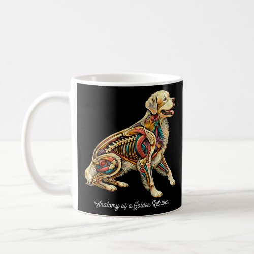 Anatomy of a Golden retriever dog owners Dad Mom P Coffee Mug