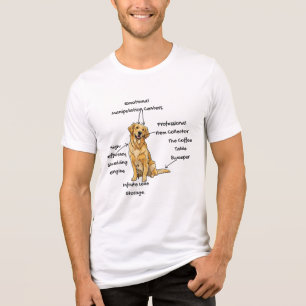 Anatomy of a Golden Retriever - Funny Dog Mom/Dad  Tri-Blend Shirt