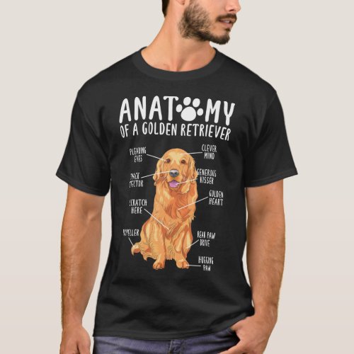 Anatomy of a Golden Retriever Mom Dad T_Shirt