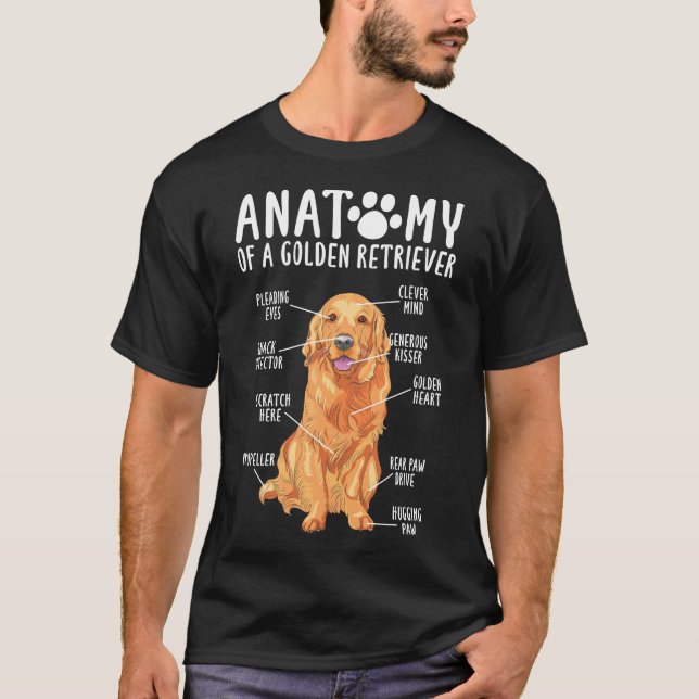 Anatomy of a Golden Retriever Mom Dad T-Shirt (Front)