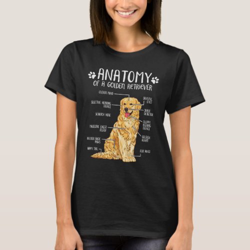 Anatomy Of A Golden Retriever T_Shirt