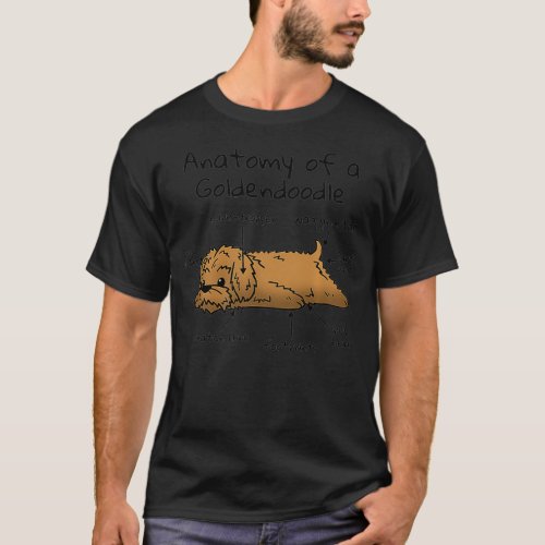 Anatomy Of A Goldendoodle Dog Premium  T_Shirt