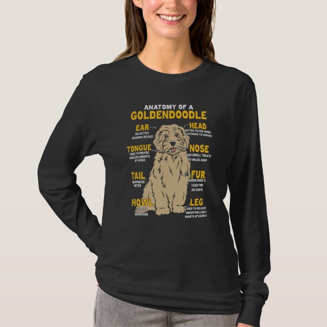 Anatomy Of A Goldendoodle For Dog T-Shirt (Front)