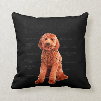 Anatomy Of A Goldendoodle Funny Cute Dog Doodle Throw Pillow
