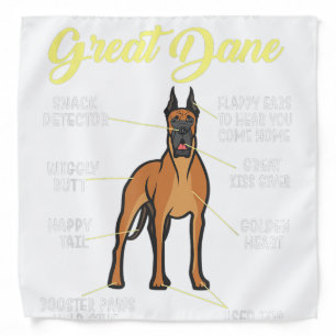 Anatomy Of A Great Dane Dog Lover Bandana
