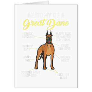 Anatomy Of A Great Dane  Dog Lover Card