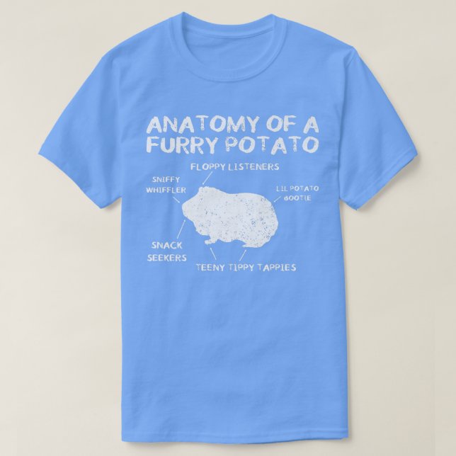 Anatomy Of A Guinea Pig Funny Furry Pet Gif T-Shirt (Design Front)