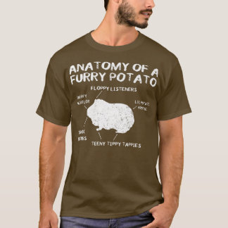Anatomy Of A Guinea Pig Funny Furry Potato Pet Gif T-Shirt