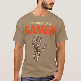 Anatomy Of A Hand Skeleton Video Gaming Funny T-Shirt