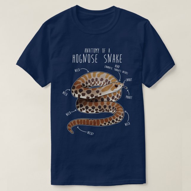 Anatomy of a Hognose Snake T-Shirt (Design Front)