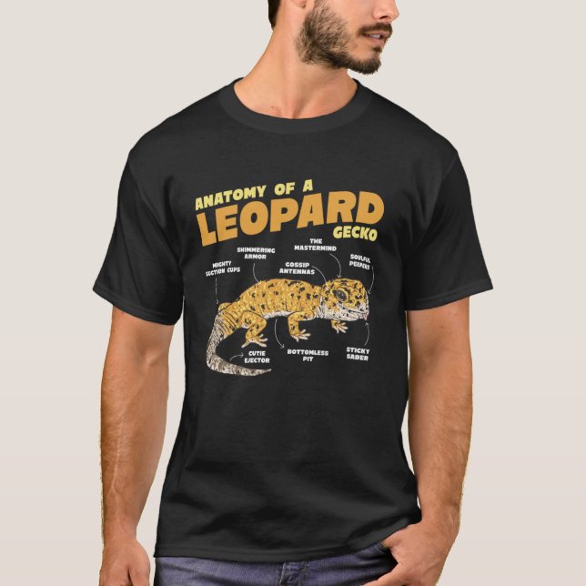 Anatomy of A Leopard Gecko Lizard T-Shirt (Front)