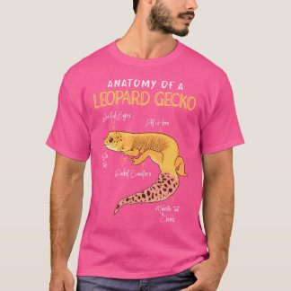 Anatomy Of A Leopard Gecko Terrarium Reptiles Geck T-Shirt