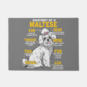 anatomy of a maltese dog lover doormat