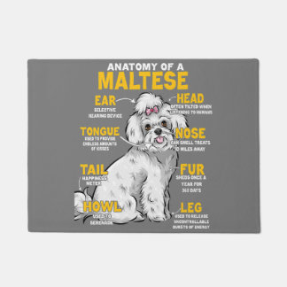 anatomy of a maltese dog lover doormat