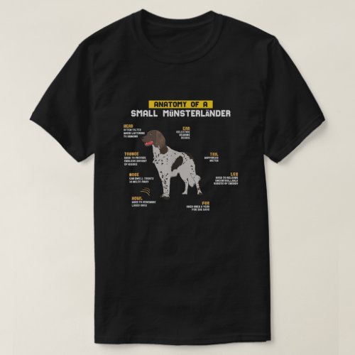 Anatomy Of A Munsterlander Breed Dog Pet Lover Gif T_Shirt