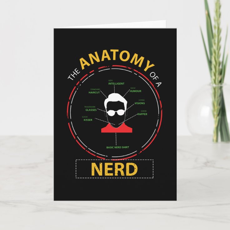 Anatomy Of A Nerd Card Zazzle
