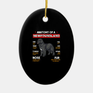 Anatomy Of A Newfoundland Dogs Lovers Ceramic Ornament