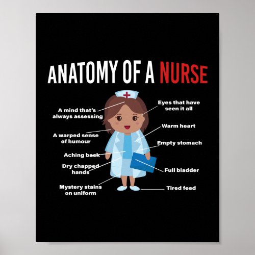 Anatomy Of A Nurse Poster